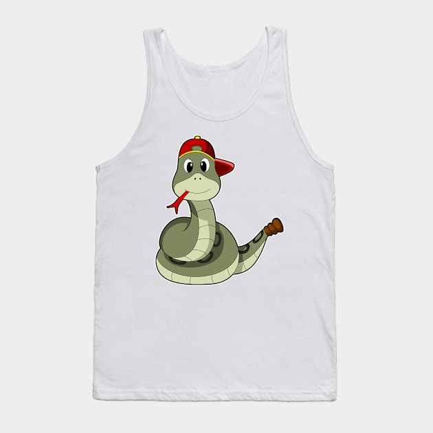 Snake with Cap Tank Top by Markus Schnabel